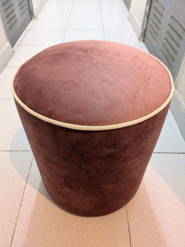 Puf terciopelo rosa - Decoración