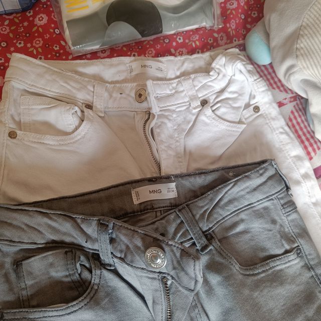 2 Vaqueros pitillo Mango niña talla 10