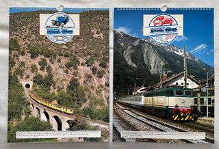 Lote 2 calendarios de pared trenes Francia