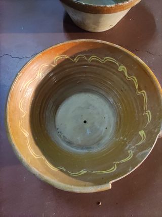 2 Lebrillos antiguos Decoración macetas jardin.