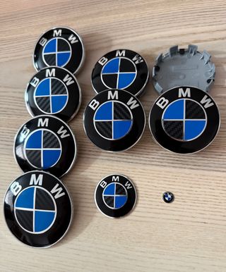 Emblemas BMW exclusivos únicos Logos BMW carbono 