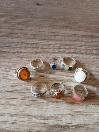 8 sortijas plata ley - multicolor..
13 € .cada una