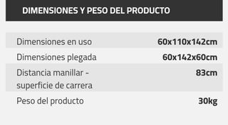 Cinta correr plegable FITFIU MC-200