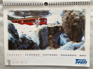 Calendario pared Más Tren 2007