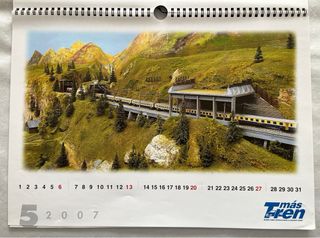 Calendario pared Más Tren 2007