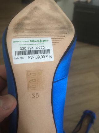 Zapatos Gloria Ortiz azules sin estrenar