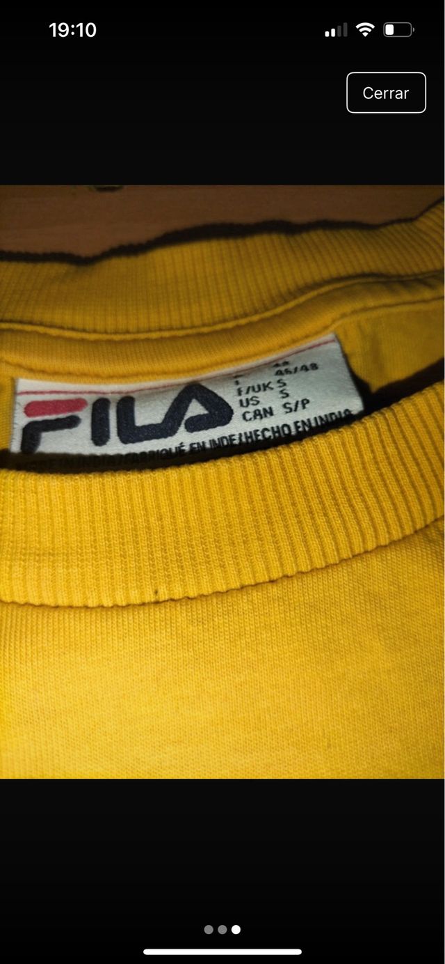 Camiseta Fila mostaza talla S
