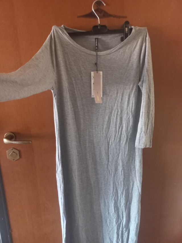 Vestito lungo grigio