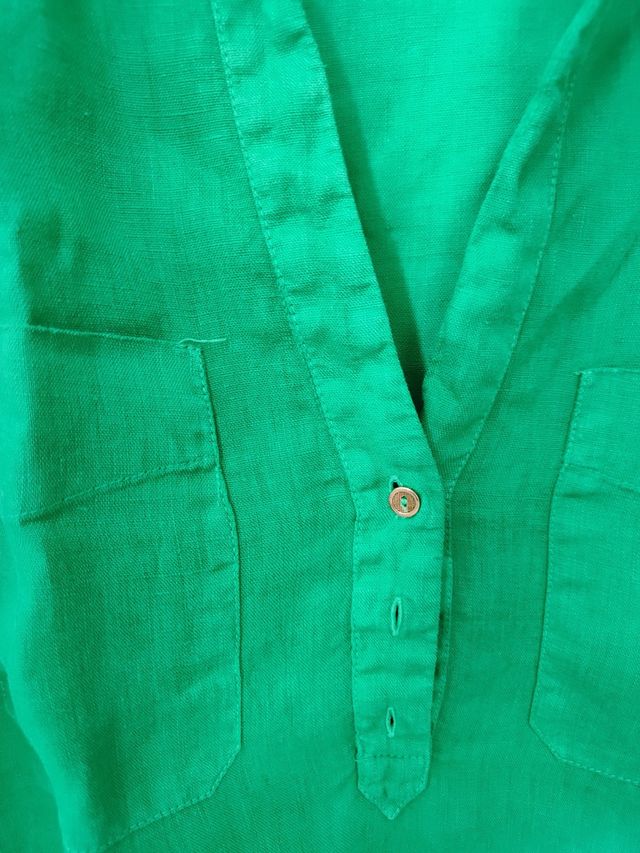 Camisa verde Zara - Lino