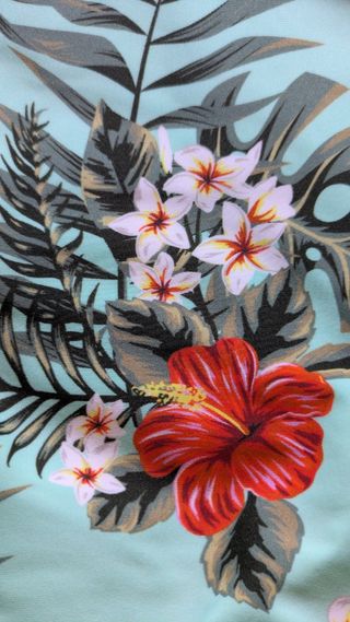 Bikini floral turquesa de un hombro - talla 42