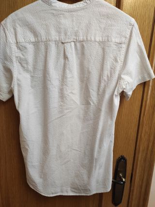 Camisa blanca hombre c/cuello mao