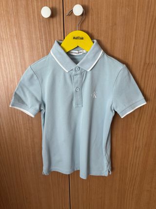 Polo Calvin Klein niño - celeste - talla 6