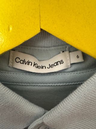 Polo Calvin Klein niño - celeste - talla 6