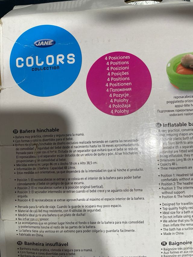 Bañera inflable Jane Colors