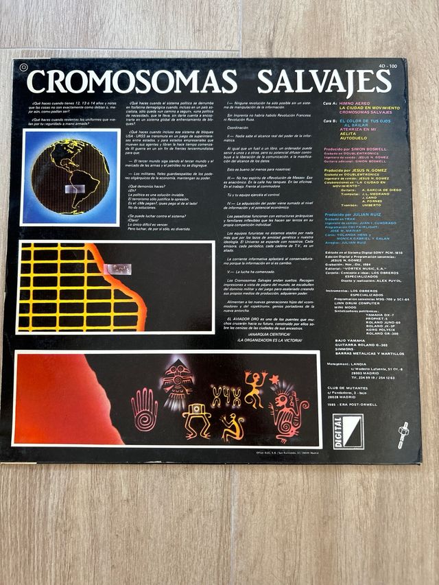 Vinilo El Aviador Dro - Cromosomas Salvajes