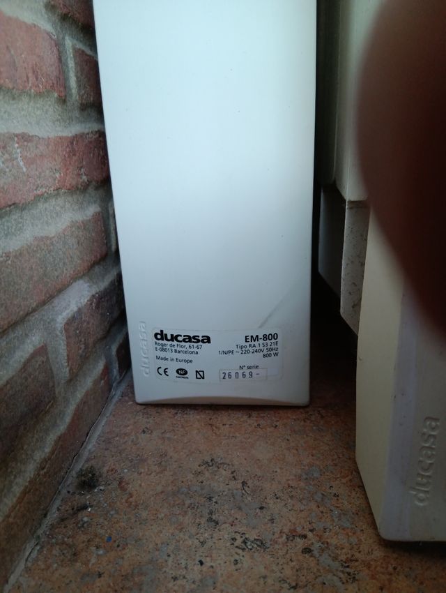 Radiadores electrico Ducasa blanco.