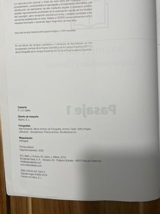 Pasaje 1. Literatura Bachillerato