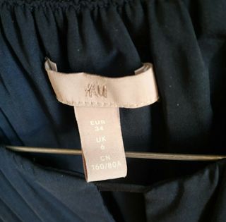 Vestito lungo seta HM blu notte Tg XS