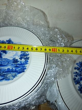Vajilla porcelana azul y blanca
