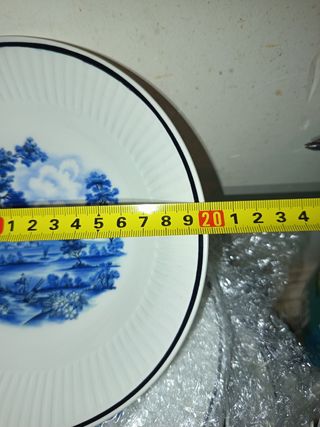 Vajilla porcelana azul y blanca