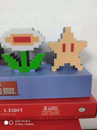 Super Mario Bros. Icons Light Lampada