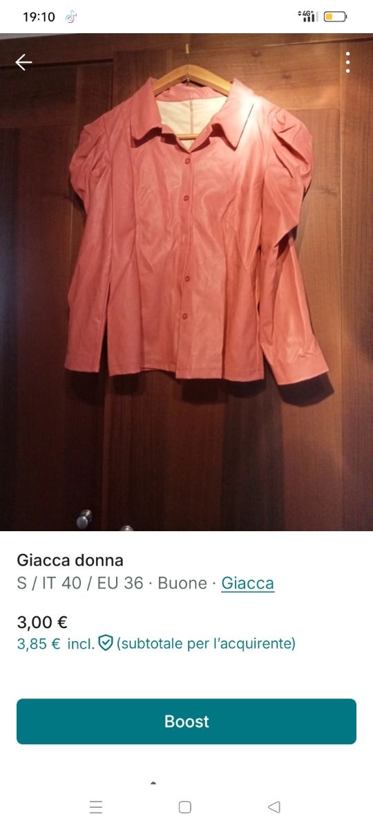Giacca rosa donna tg. S