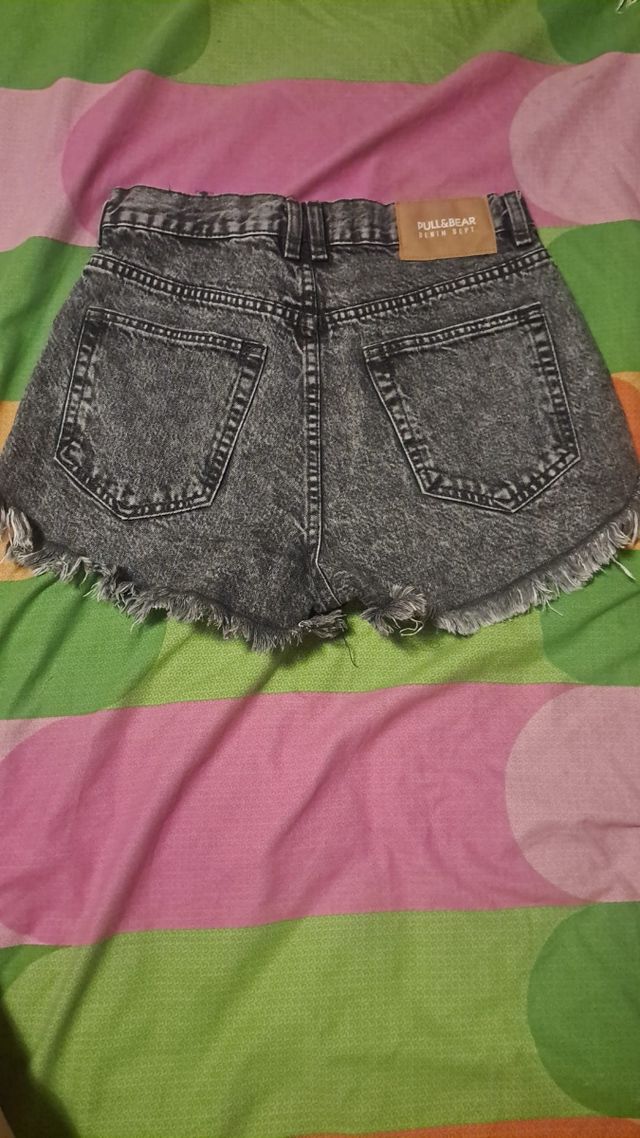 Shorts Pull&Bear grises rotos