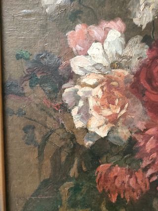 Dipinto olio fiori inizio '900