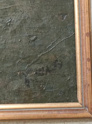 Dipinto olio fiori inizio '900