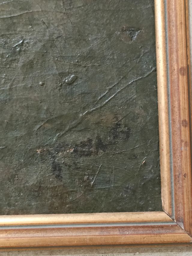 Dipinto olio fiori inizio '900