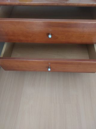 2 Mesillas de noche de 2 cajones de madera