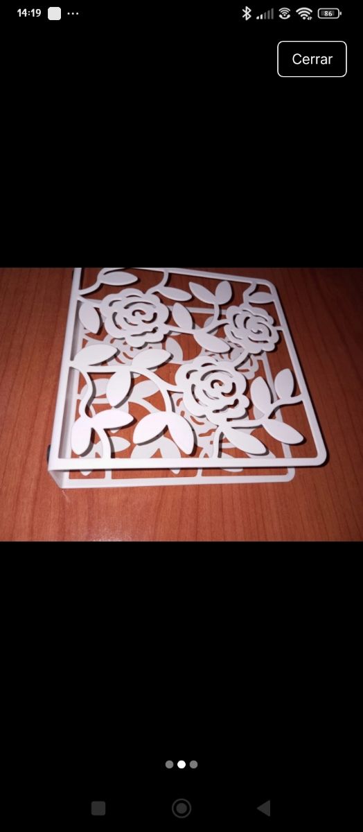 Servilletero metal blanco - Decorativo