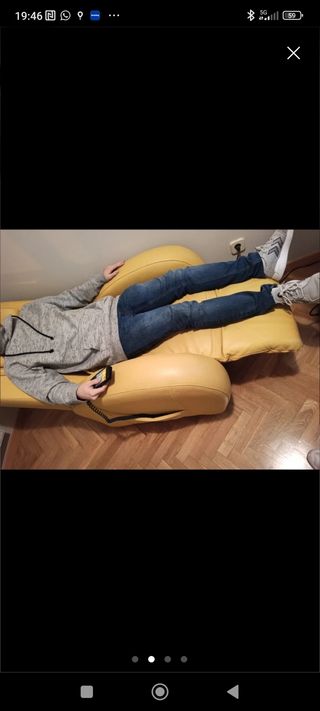 Sillón masaje piel amarillo NEGOCIABLE 