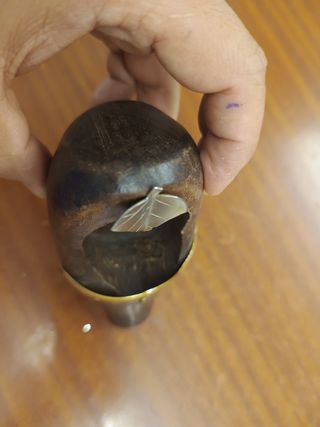 Cenicero zapatilla madera