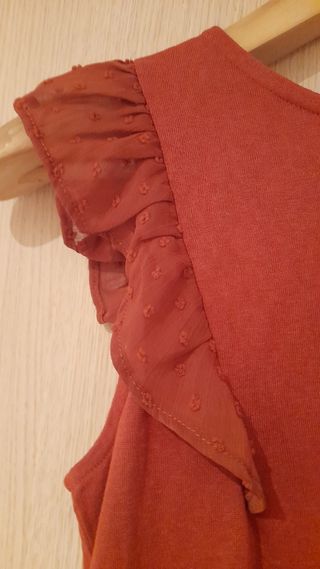 Blusa naranja oscuraSpringfield sin mangas