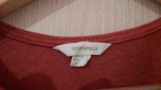 Blusa naranja oscuraSpringfield sin mangas