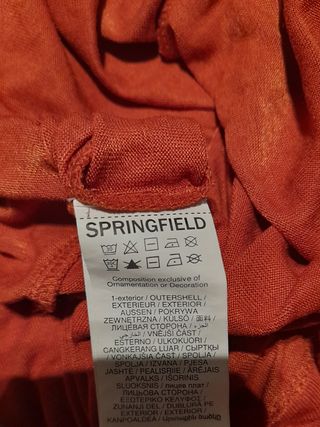 Blusa naranja oscuraSpringfield sin mangas