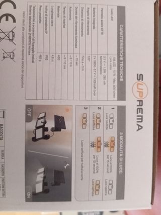 Faretto solare LED Suprema - Sensore movimento