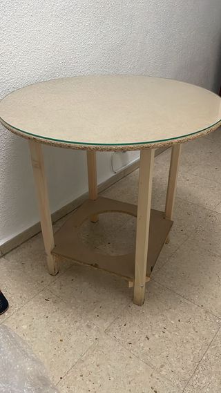 Mesa camilla redonda - madera 80cm