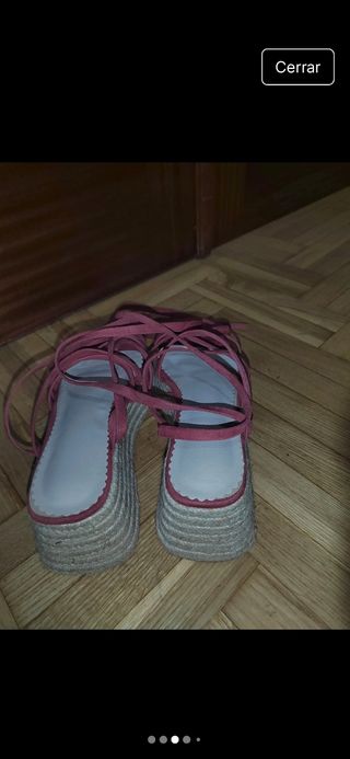 Sandalias cuña rosas y 4 pares más