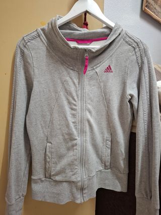 Chaqueta Adidas Gris Rosa