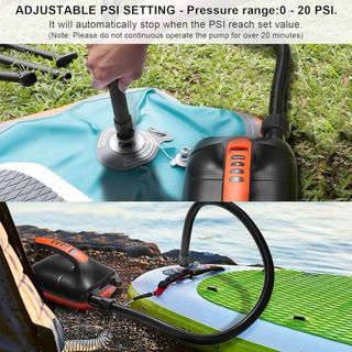 Bomba aire AGPtEK 20PSI inflable.NUEVO