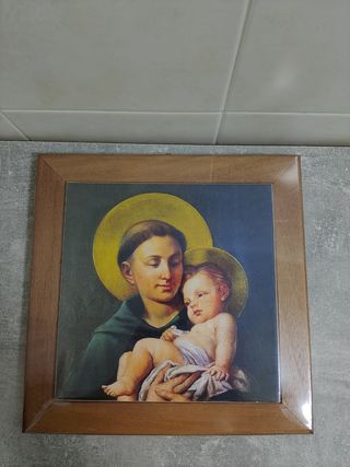 Quadro Madonna col Bambino in Ceramica