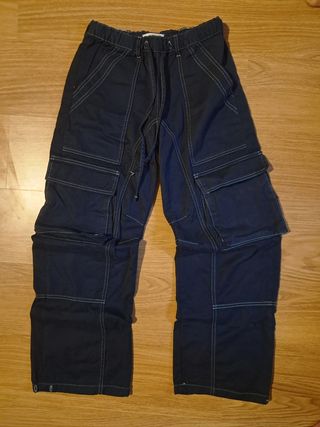 Calças Cargo Azul Escuro Tam. S