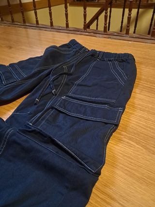 Calças Cargo Azul Escuro Tam. S