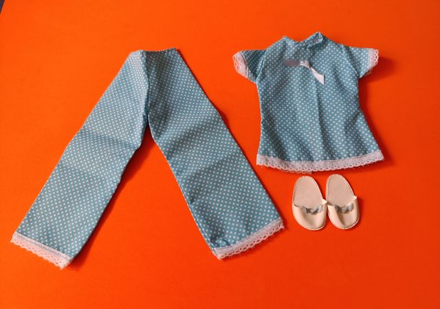Pijama Nancy azul años 70