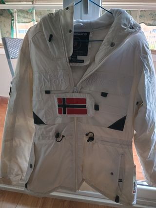 Abrigo blanco Geographical Norway talla M (Mujer)