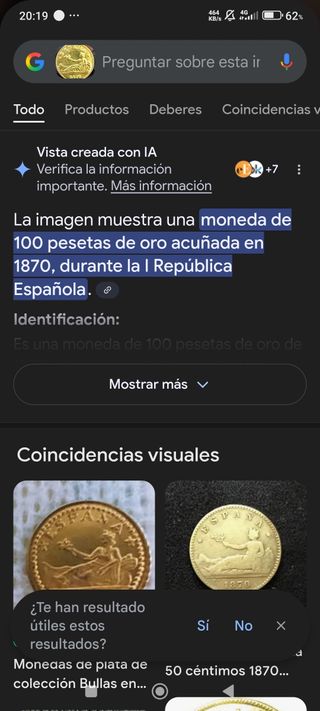 Moneda oro 100 pesetas 1870