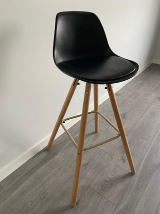 Juego de 2 sillas altas nórdicas - negras. 