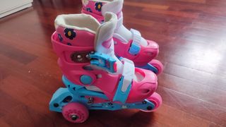 Patines niña rosa y azul